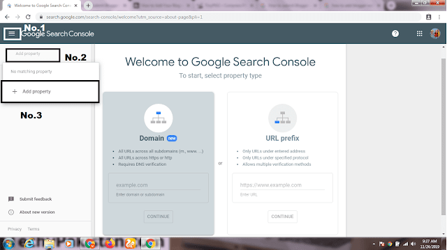 How to Add Blogger Website in Google Search Console How to Add Blogger Website in Google Search Console