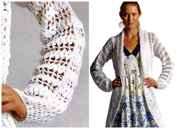 chaqueta ganchillo, patrones crochet, moda femenina tejida