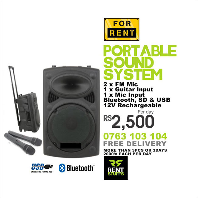 Rent Stuffs Anything for Rent. Portable Sound System with FM Mic for Rent