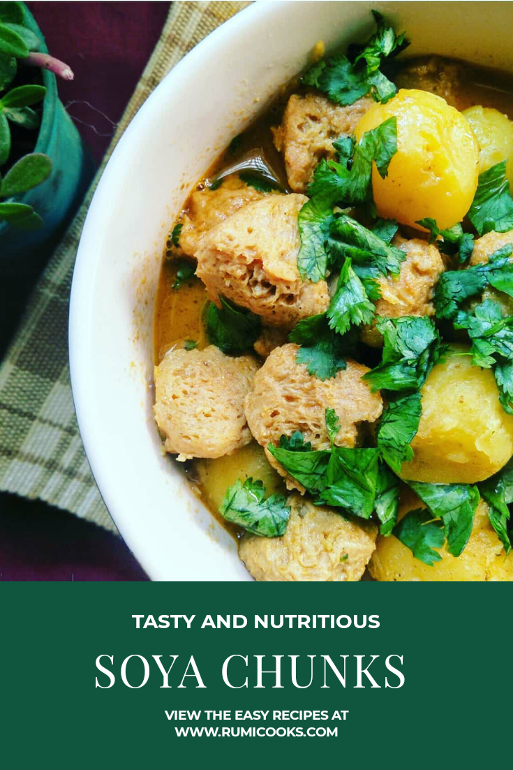 Baby Potatoes and Soya Chunks Curry