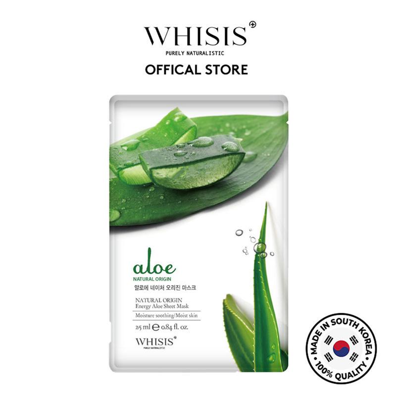 Mặt nạ lô hội Whisis Nature Origin Energy Aloe Sheet Mask cân bằng độ ẩm tối ưu cho da