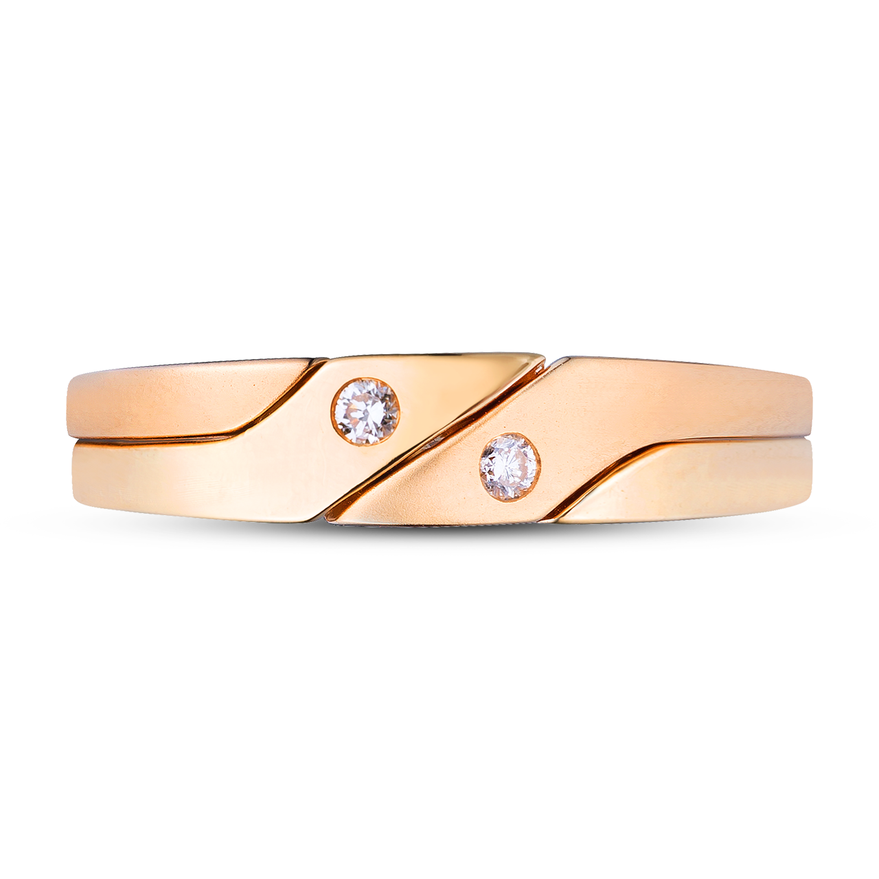 Nhẫn cưới Kim cương Vàng 18K PNJ Chung Đôi DD00Y000508