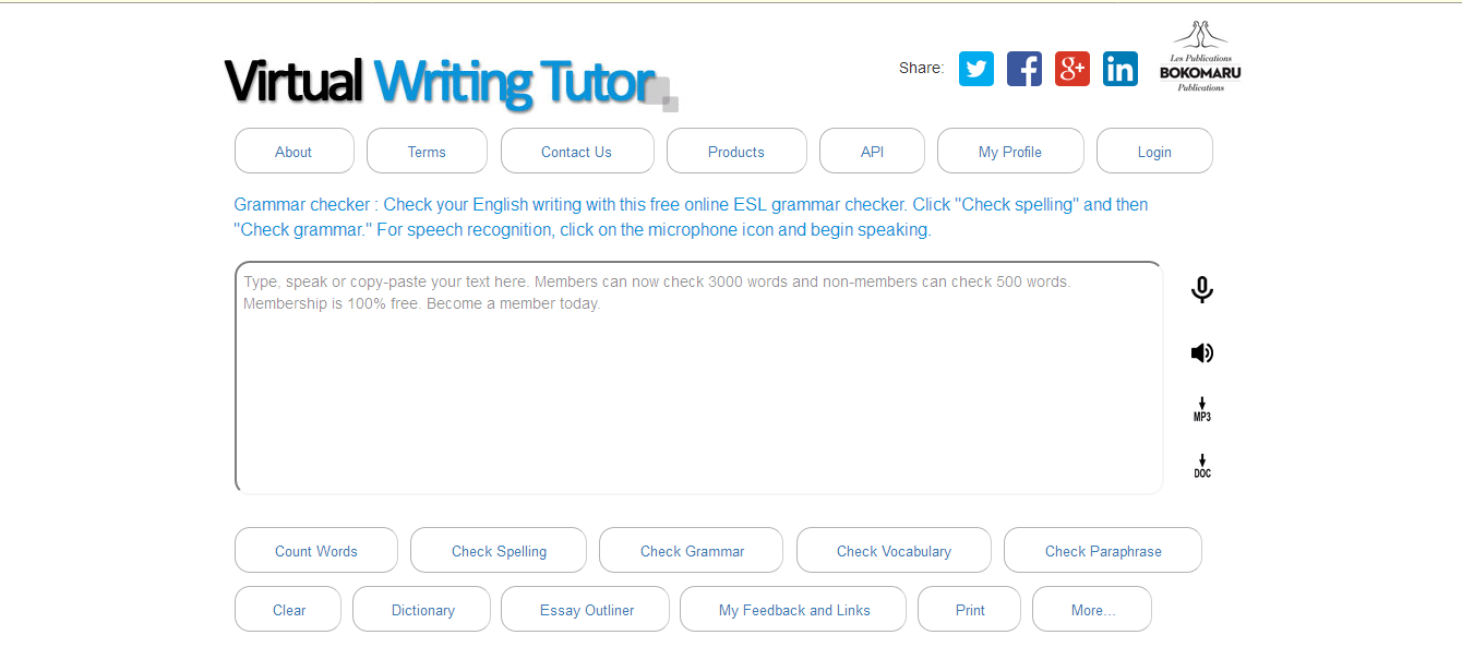 Become a member. Check Grammar and writing. Check your Spelling. Vocabulary Checker.