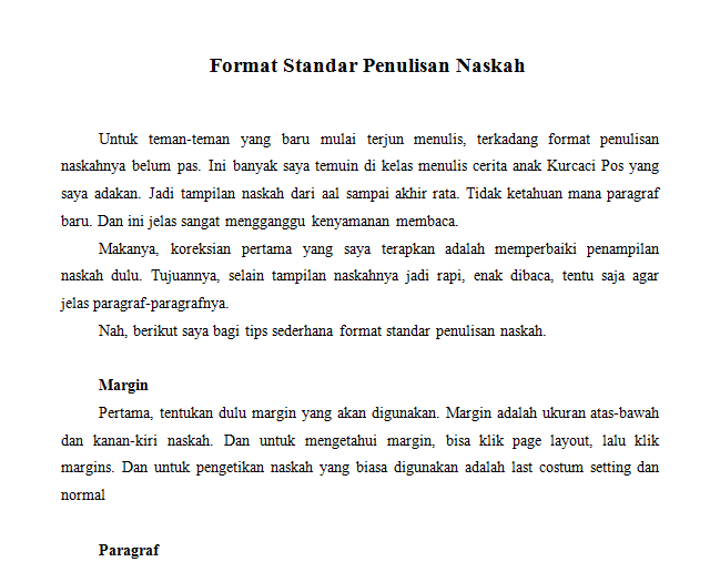 Format Standar Penulisan Naskah Bambang Irwanto Ripto