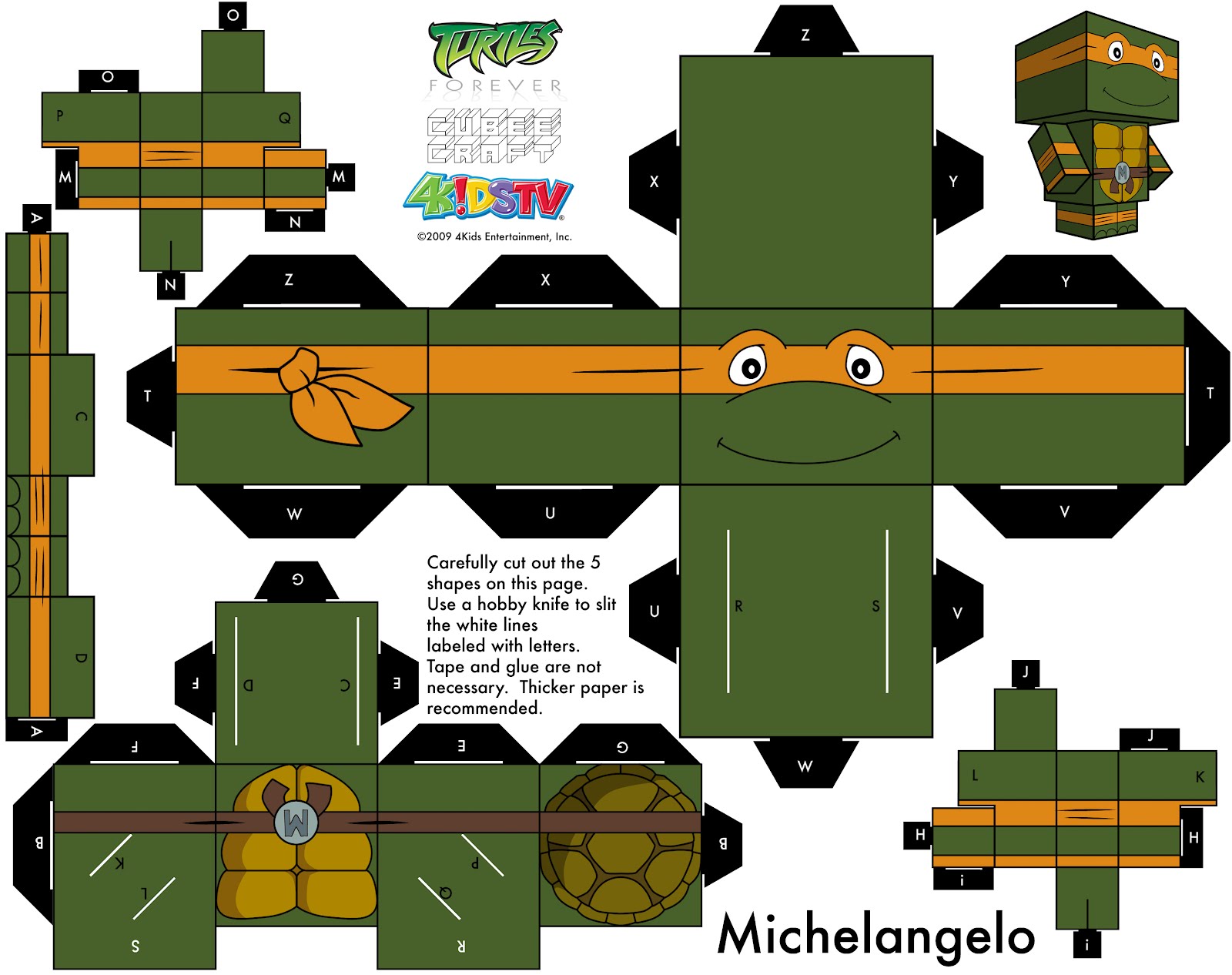 Ninja Turtles : Michael Angelo Papercraft