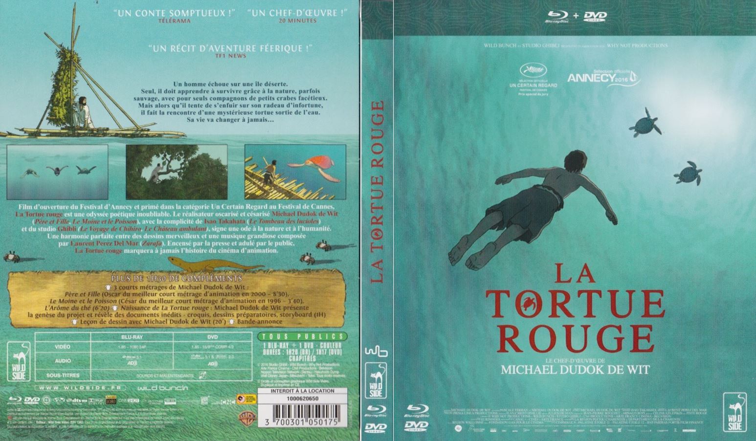 BLURAY JAQUETTES BLURAY La tortue rouge