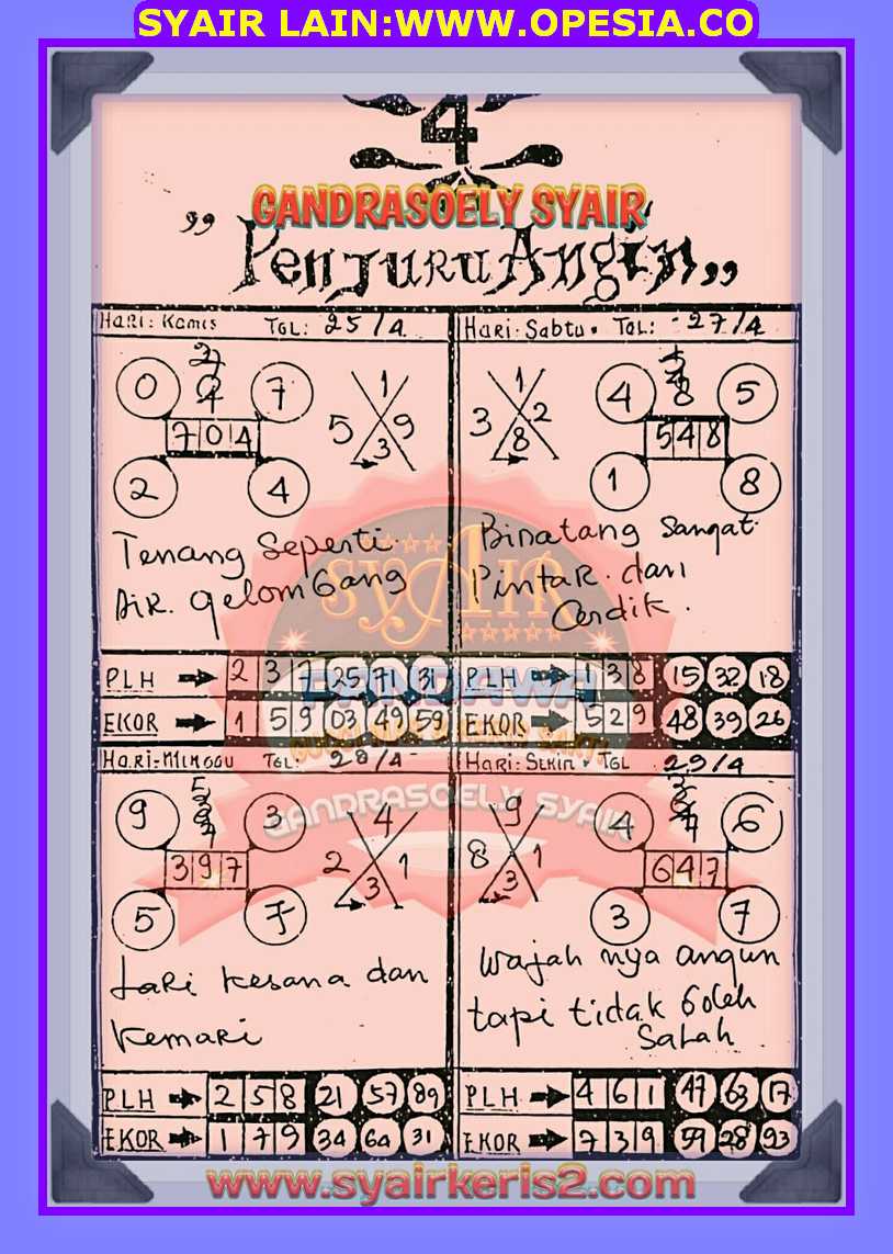 Kode syair sgp Rabu 24 April 2019 GOsyair SEDIA KODE SYAIR SGP ADA