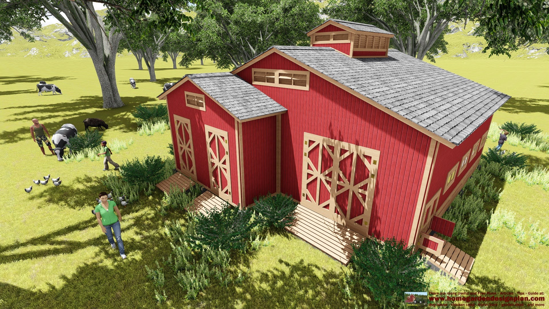 home garden plans CS100 Combo Chicken Coop Garden Shed Ideas 0821