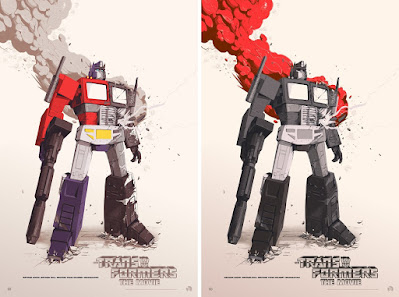 Transformers: The Movie Screen Print by Oliver Barrett x Mondo