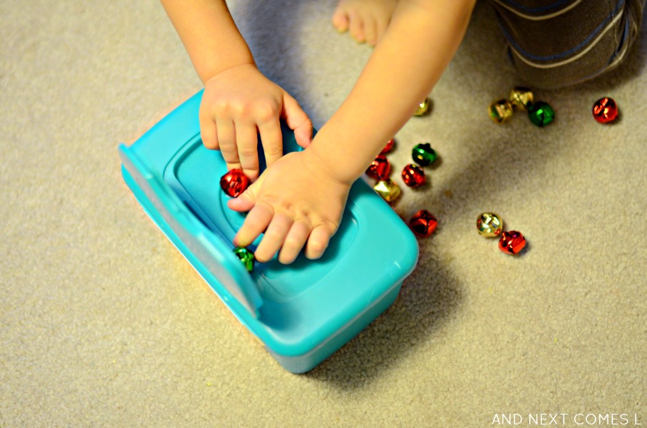 Jingle Bell Christmas Busy Box | And Next Comes L - Hyperlexia Resources