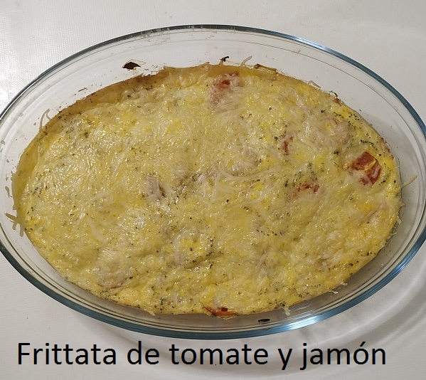 Frittata de tomate y jamón