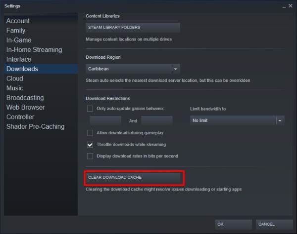 Steam ดาวน์โหลดช้า