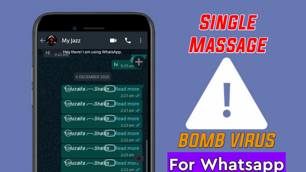 How To Create Single Massage Bomb Whatsapp Virus 2020 apkfam
