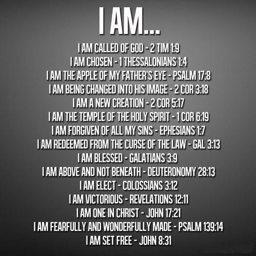 THE GREAT "I AM's" WE ARE IN JESUS YESHUA!!