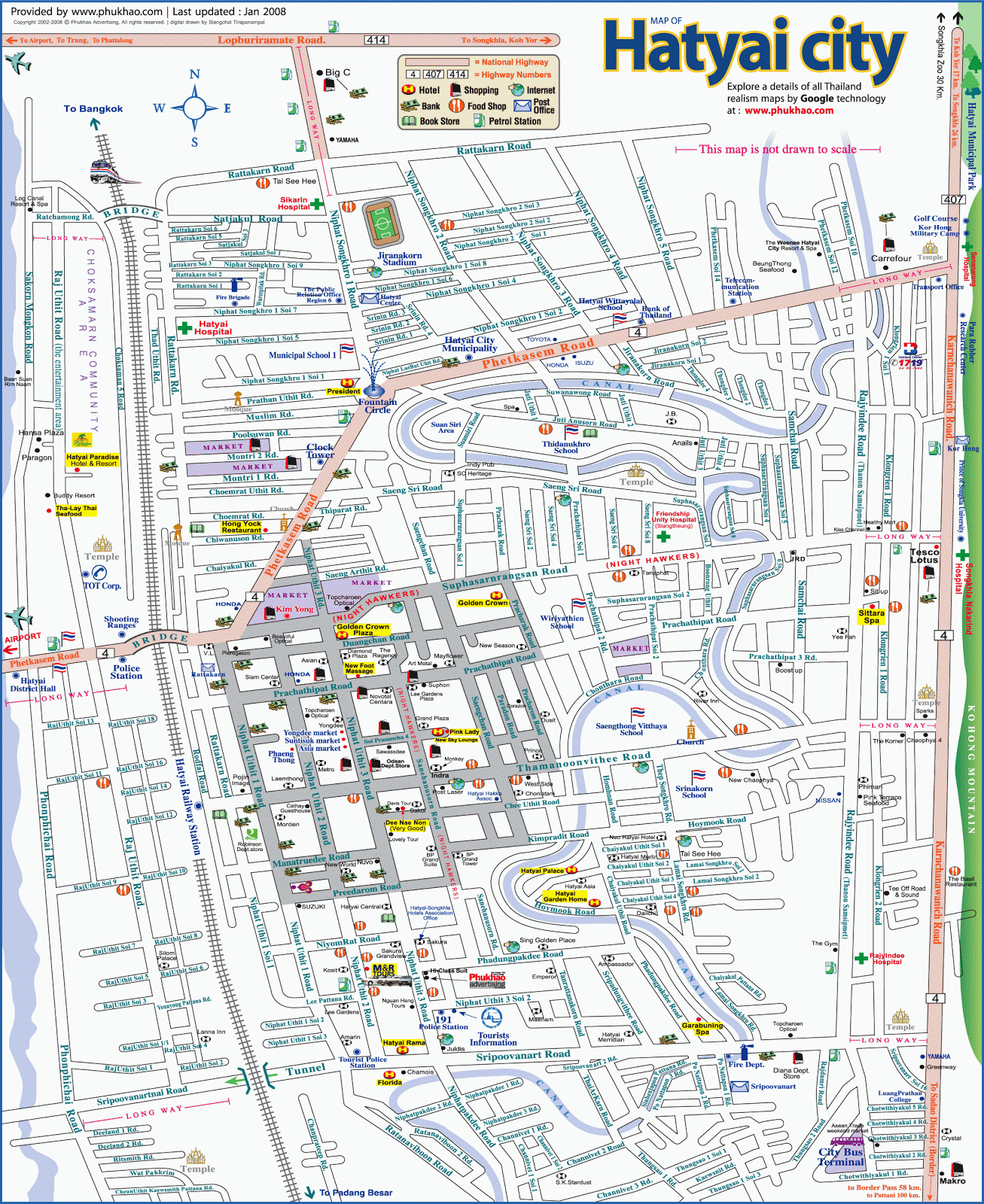 Hotels in Hatyai Thailand Hatyai Map