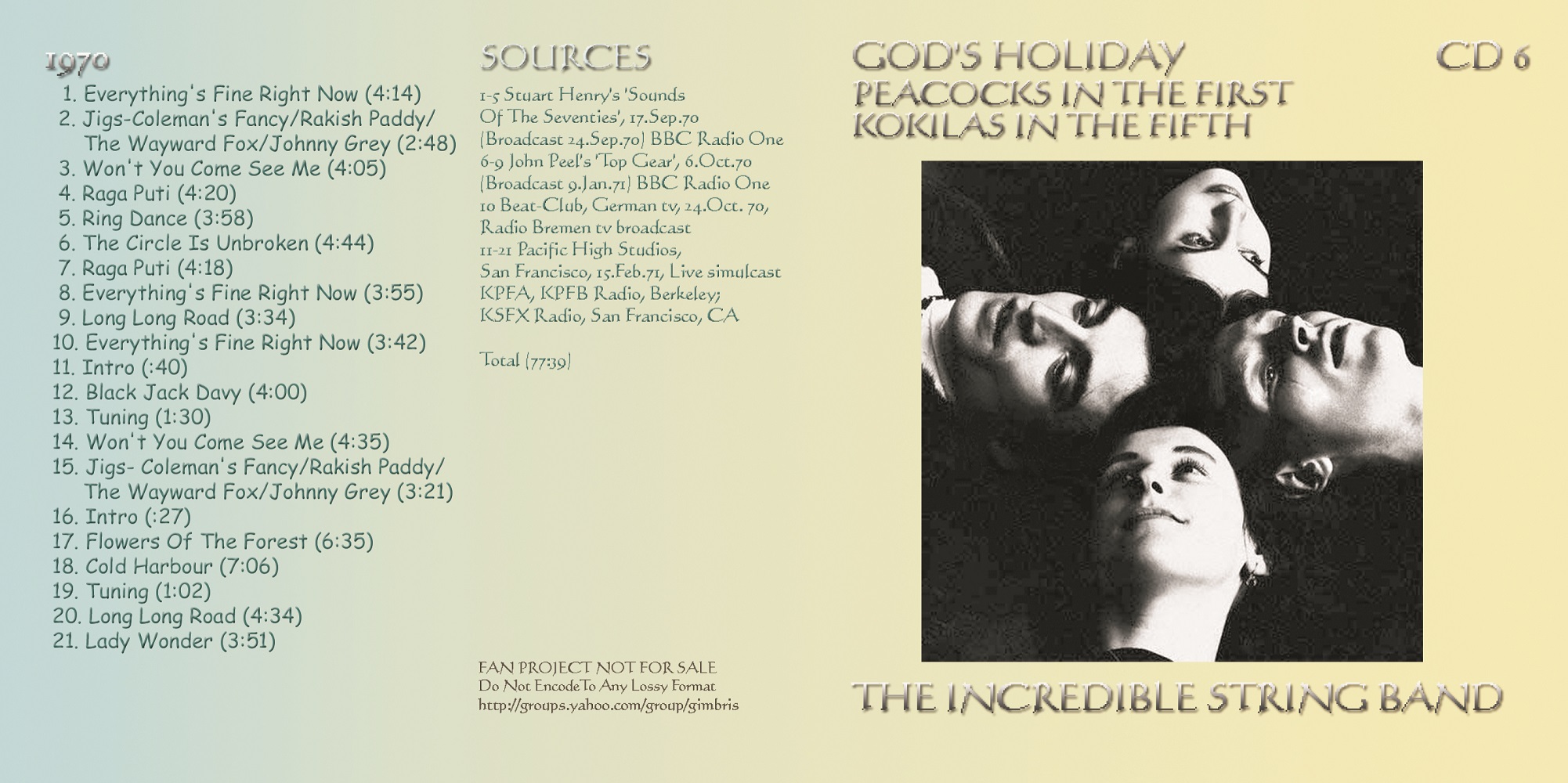 T.U.B.E. Incredible String Band God's Holiday (STU/FLAC) 16 CD's