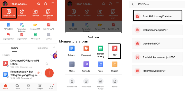 Cara Membuat Pdf Di Hp Android Menggunakan Wps Office - Blogger Toraja