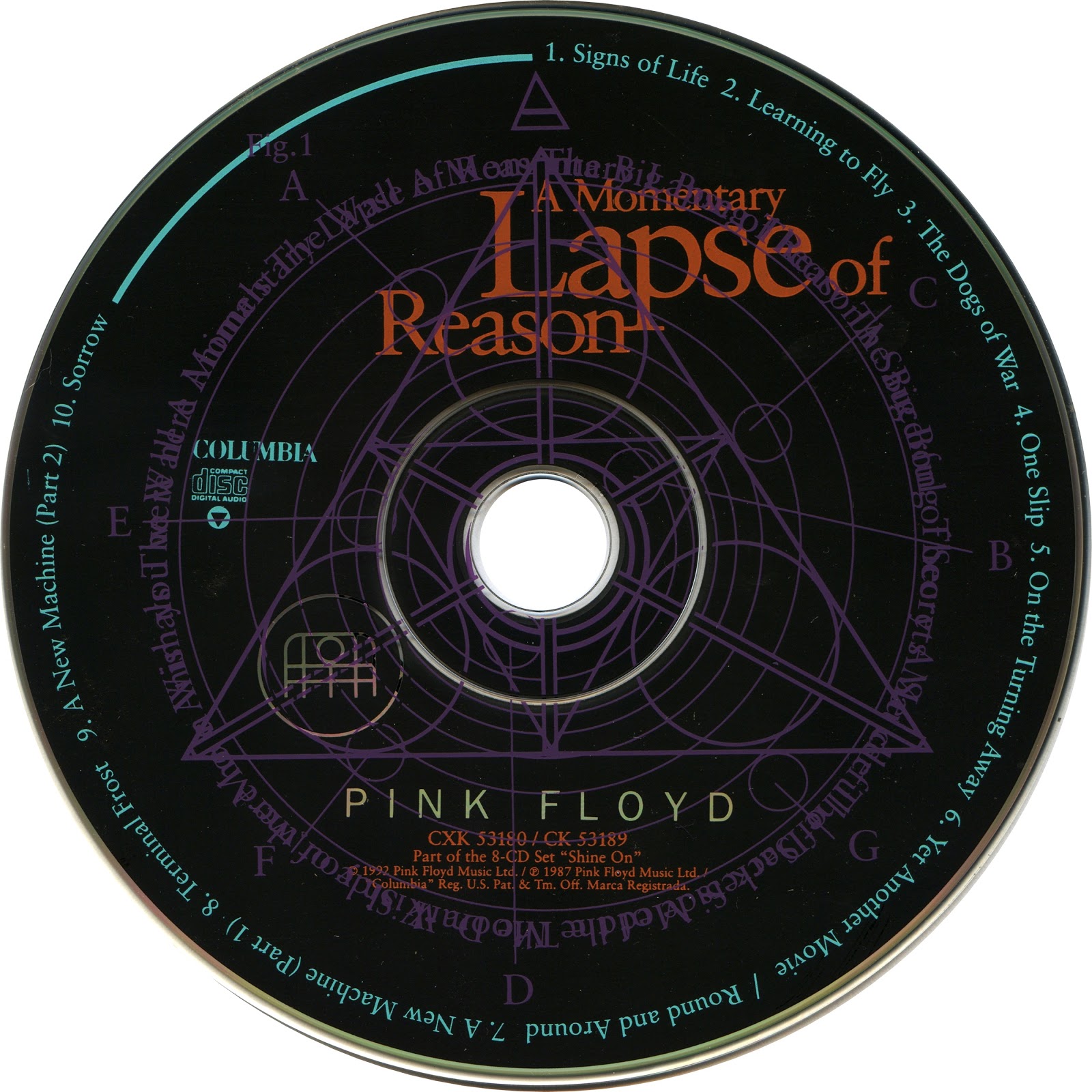 Pink Floyd Ilustrado A Momentary Lapse Of Reason C.D U.S.A · Shine On Box Set 1992