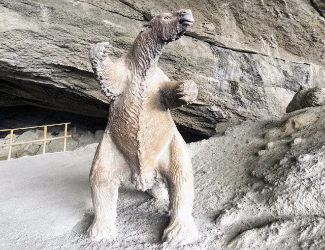 Birding Patagonia: Mylodon statue outside the Mylodon cave near Puerto Natales Chile