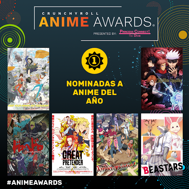 Anime Awards Crunchyroll 2021, Nominados y votaciones.