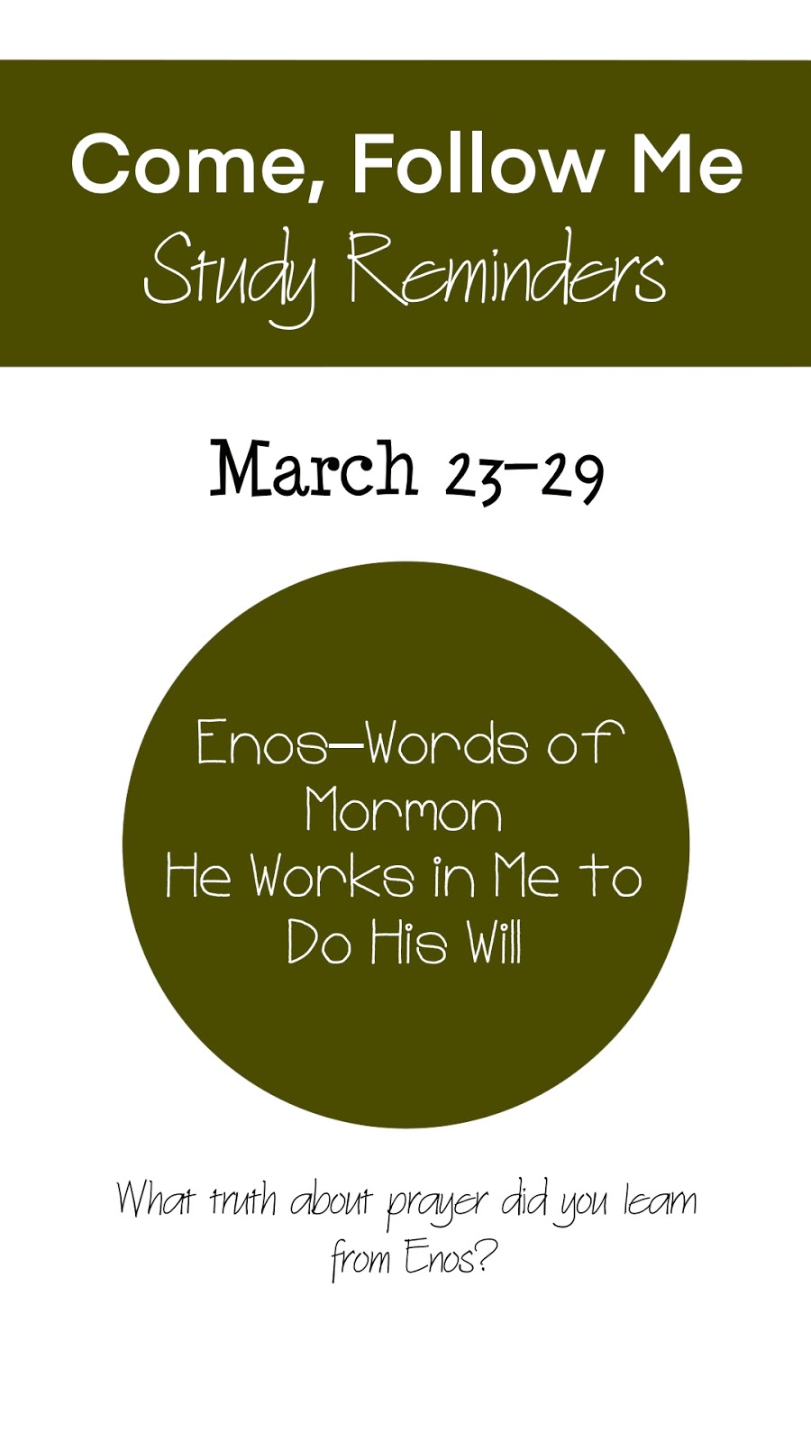 Life's Journey To Perfection COME, FOLLOW ME BOOK OF MORMON TEXTABLE