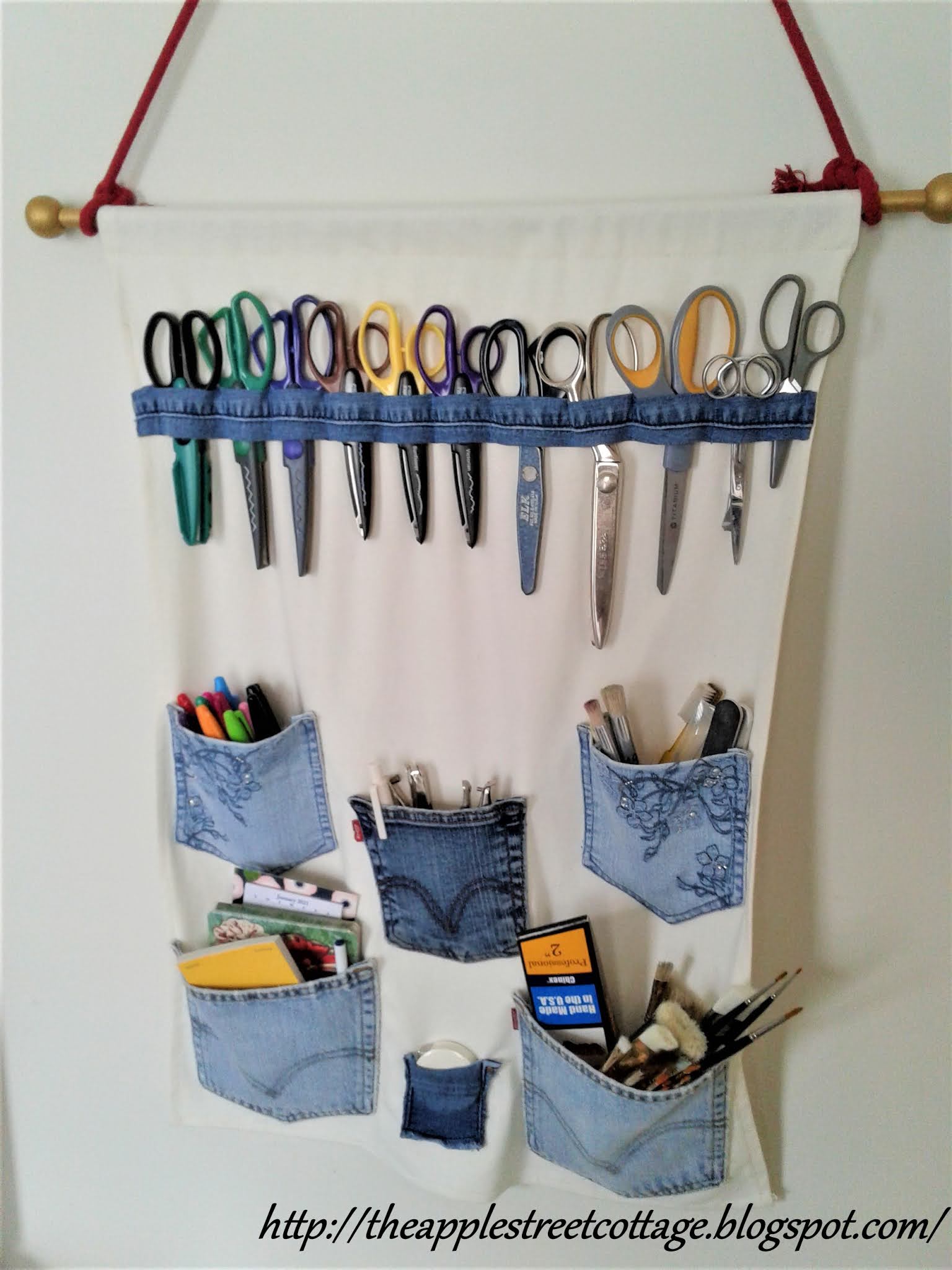 Easy Sew Denim Pen Organizer – Beginner Sewing Projects