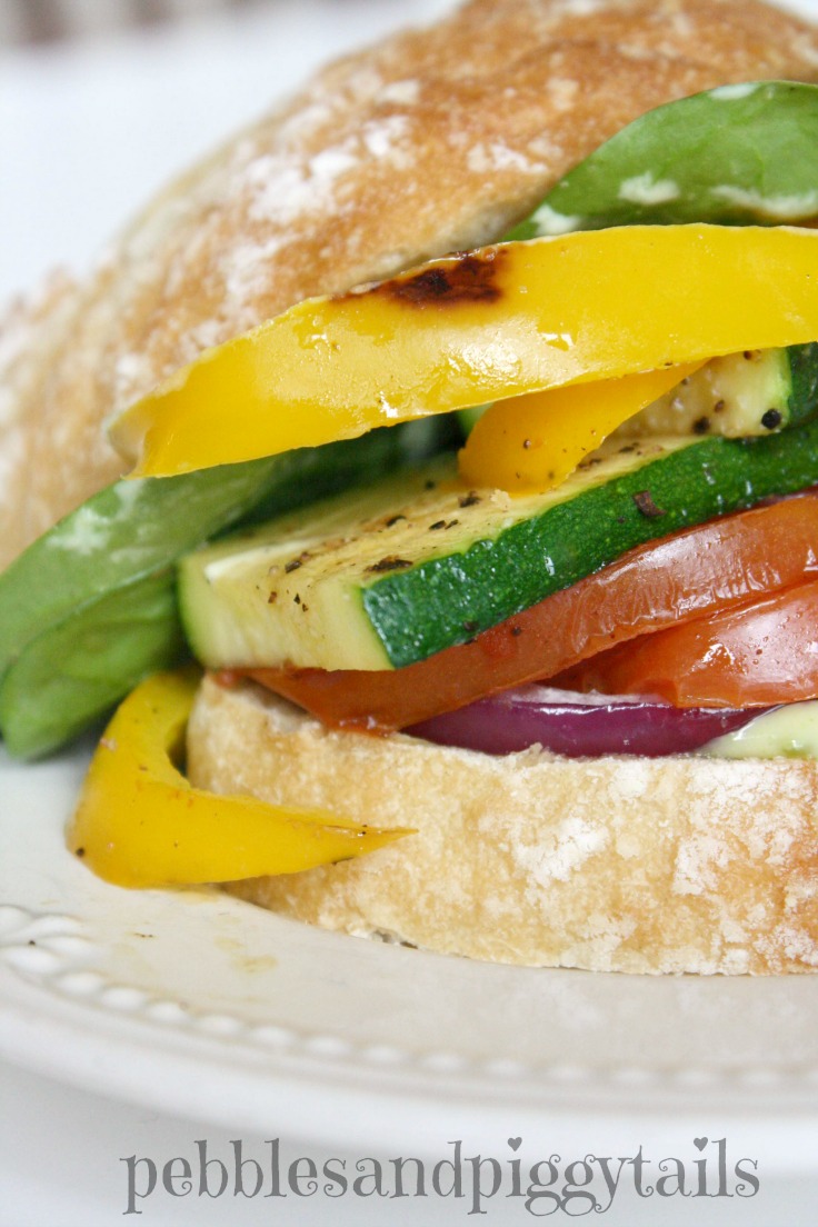 Garden Veggie Sandwich with Pesto Aioli Making Life Blissful