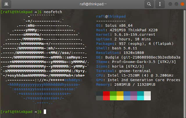 neofetch solus linux