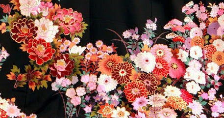 友禅】沢山の花と鳥 | islamicbazarbd.com