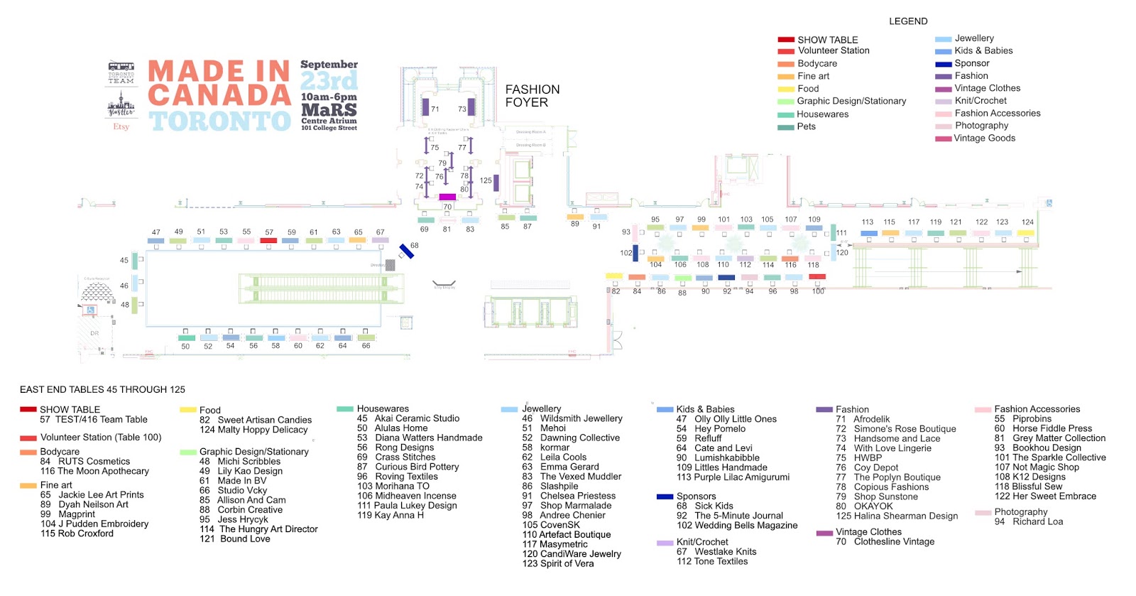 Toronto Etsy Street Team Etsy Made in Canada Toronto 2017 maps!