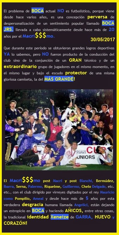 El Blog Del Hincha De Boca A Chamuyo Afano Boca Le Quedo Enorme 401,777 likes · 1,152 talking about this. a chamuyo afano boca le quedo enorme