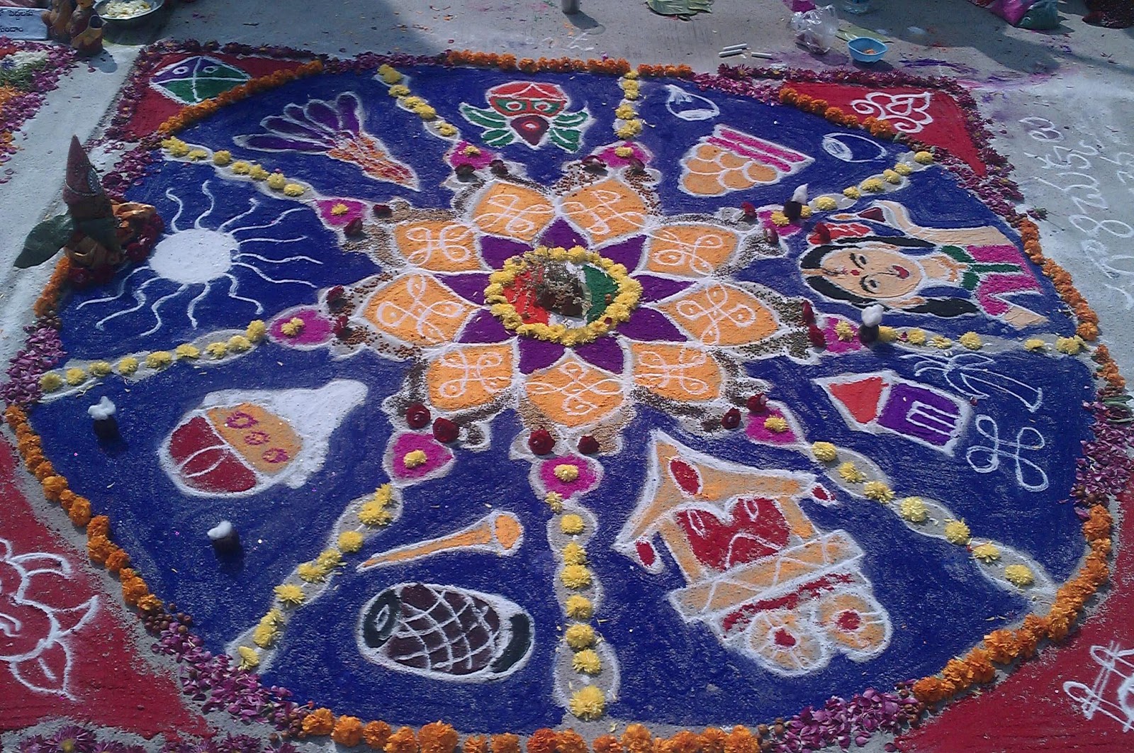 Eenadu Andhrajyothi rangoli competition images | Srilatha Muggulu