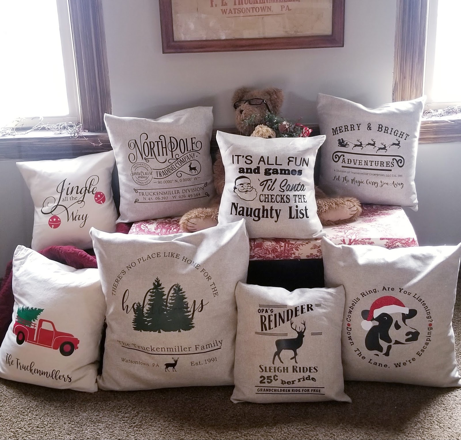 Fields Of Heather: Making Christmas Throw Pillows