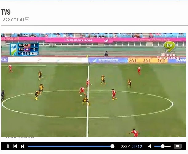 Live Stream Malaysia Vs Laos - Bola Sepak SUkan Asia 2014