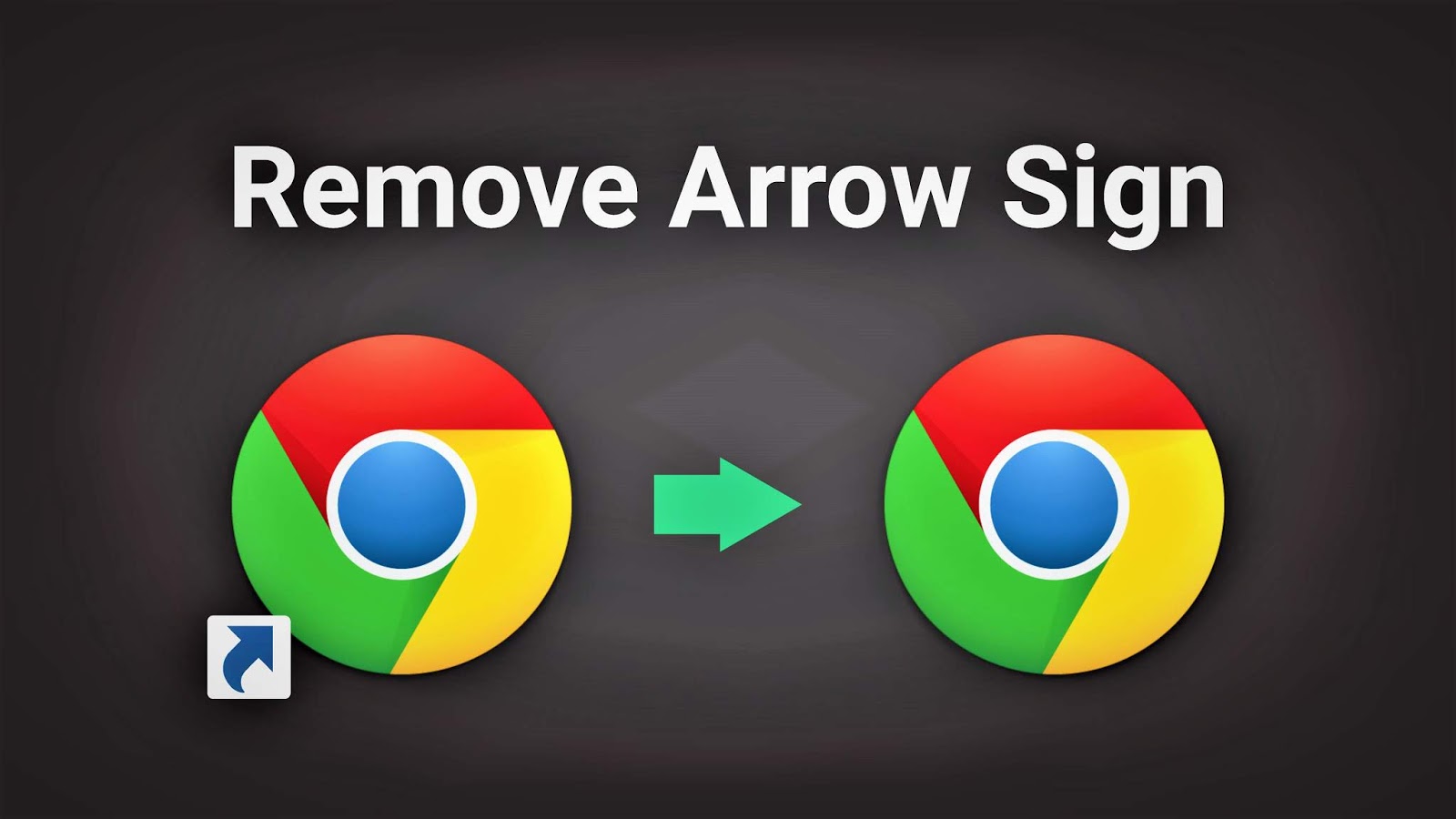 windows remove shortcut arrow