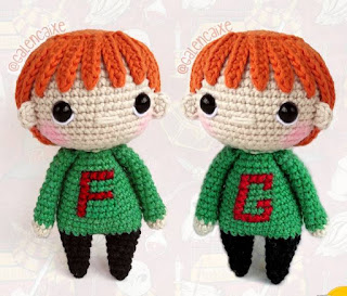 PATRON GRATIS FRED Y GEORGE | HARRY POTTER AMIGURUMI 41007