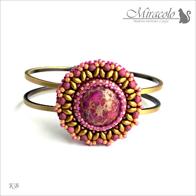 pink jasper bracelet, bransoletka z jaspisem różowym,miracolo