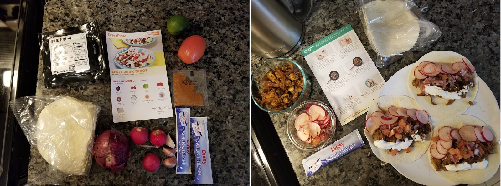 ChezAnn EveryPlate Zesty Pork Tacos