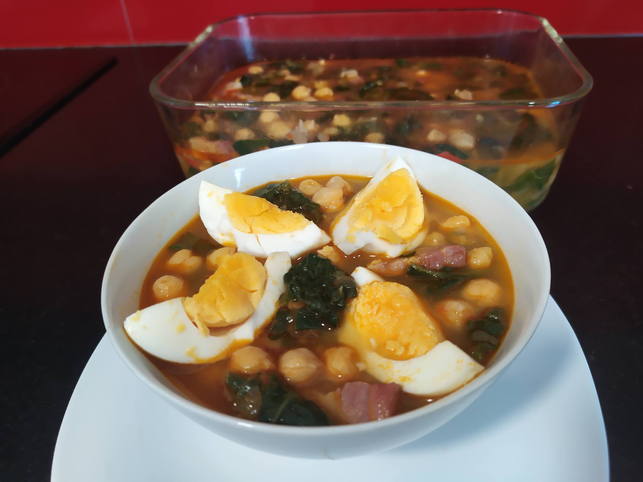 POTAJE DE GARBANZOS CON ESPINACAS ** Monsieur cuisine Smart, Connect y