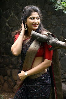 Roshini Prakash Saree Stills From Jada Movie Audio Launch