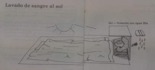Lavado de sangre al sol.