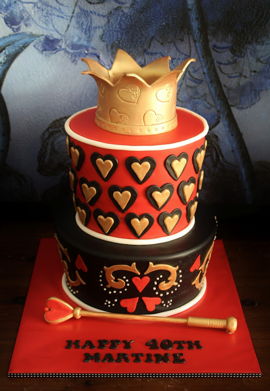 Sandy�s Cakes Martine�s Queen of Hearts Cake for her 40th