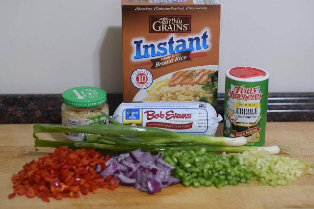 The ingredients needed to make the Easy Dirty Rice Recipe
