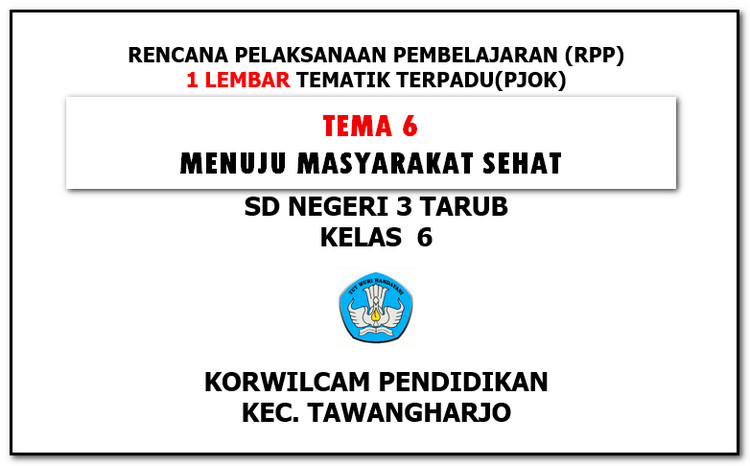 RPP PJOK PENJASORKES SD/MI Kelas 6 (RPP 1 Lembar) Semester