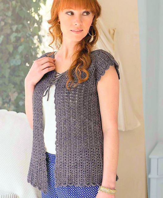sleeveless cardigan Crochet pattern