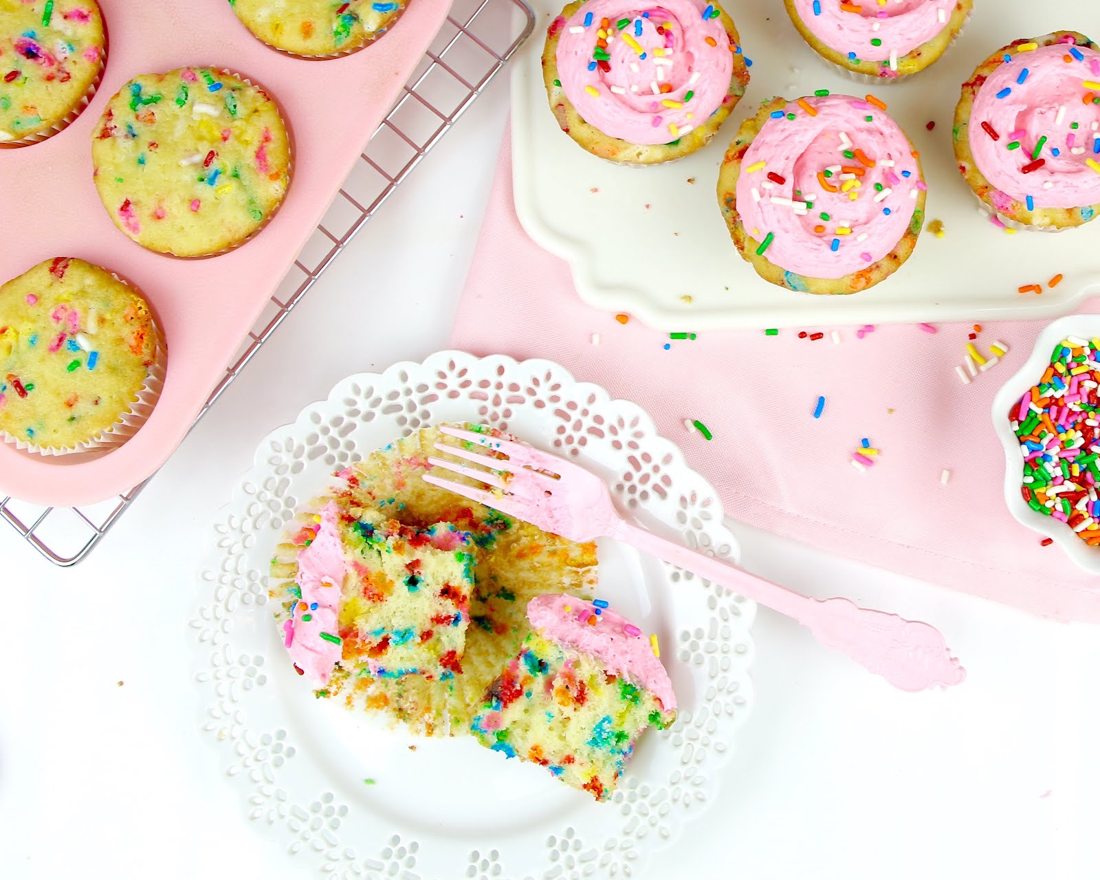 {VIDEO} THE BEST Funfetti Cupcakes From Scratch The Lindsay Ann