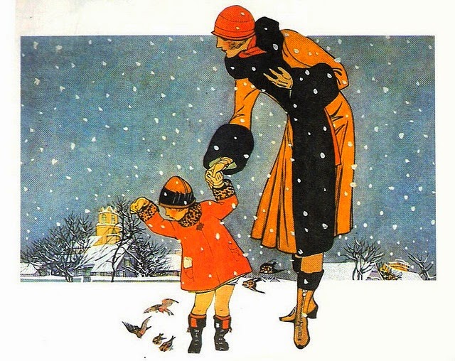 Παλιές κάρτες art deco για τα Χριστούγεννα