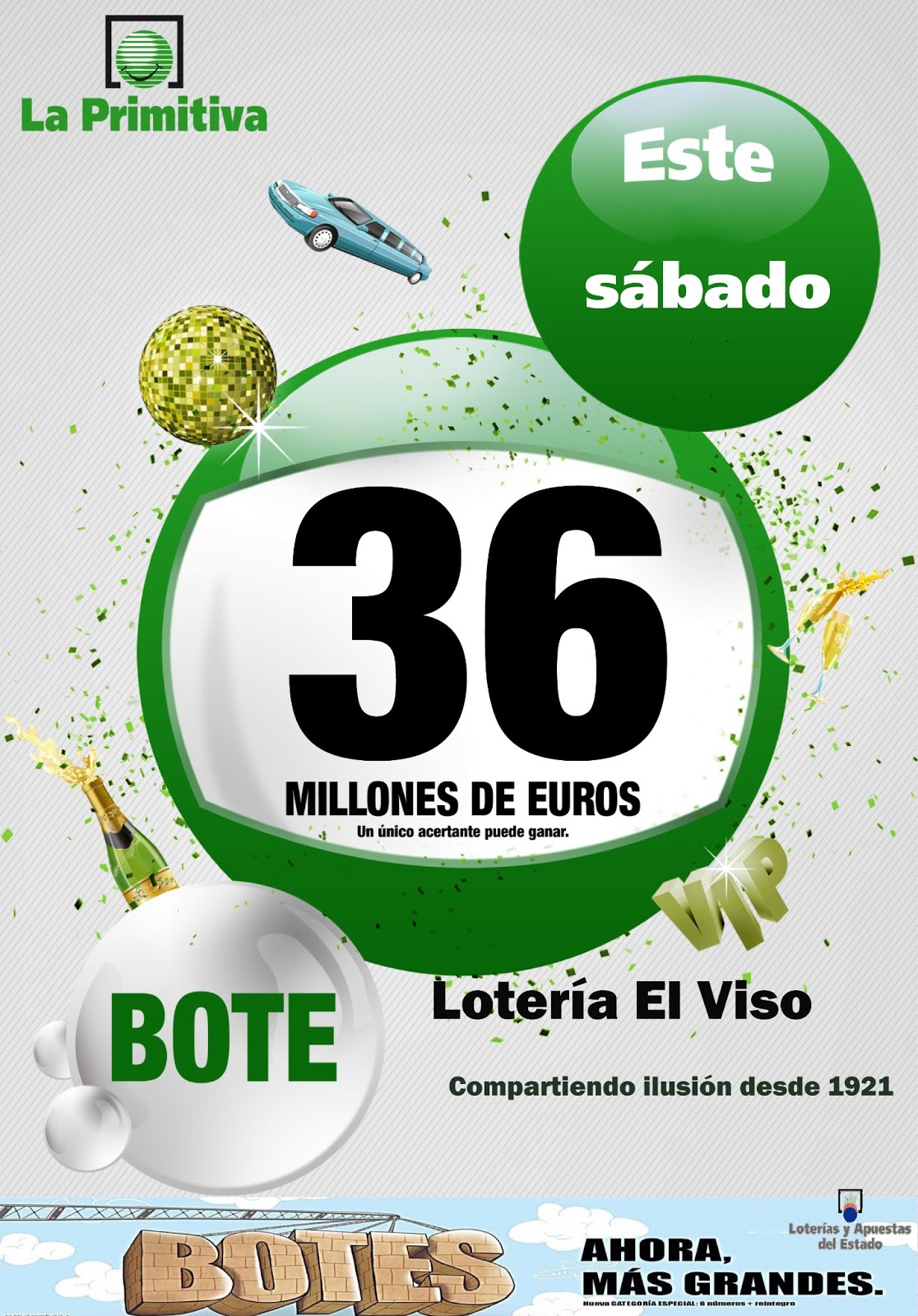 Lotería El Viso Mañana bote histórico en la Primitiva