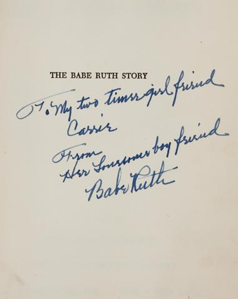 Babe wrote this book inscription