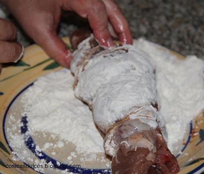  Solomillo relleno con reducción de naranja y coñac 